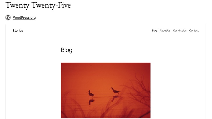 Het nieuwe WordPress standaardthema Twenty Twenty-Five